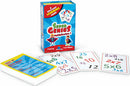 The Super Genius: Multiplication 1 game by Blue Orange U.S.A. features a colorful box showcasing multiplication equations with a vibrant design. The game includes cards laid out displaying various multiplication problems, promoting learning through fun. Ideal for 2 or more players, it emphasizes brilliant educational gaming.