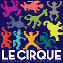Le Cirque by Gamewright is a vibrant and engaging stacking puzzle featuring colorful circus-themed pieces. The design includes playful figures in various shapes and colors, encouraging creative stacking and imaginative play.
