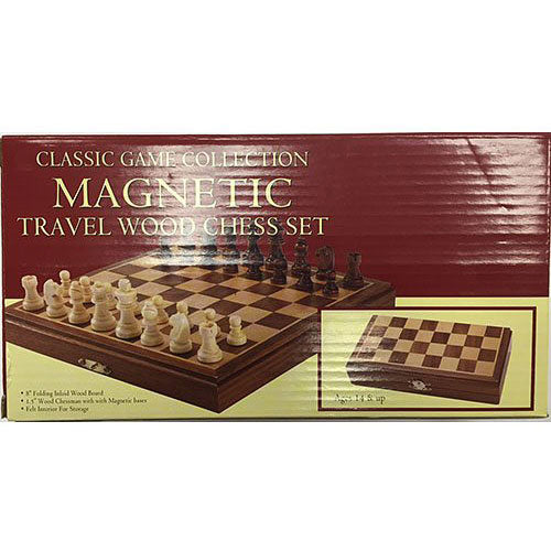 Chess set: Magnetic; 8" Folding