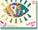 Square Heads Inspired by Picasso Sticker Collage Kit from DJECO. Features colorful and abstract designs influenced by Pablo Picasso, ideal for creative DIY projects. Encourages artistic expression and creativity in children aged 4 and up.