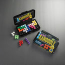 Kanoodle by Educational Insights is a mechanical puzzle game featuring a variety of colorful pieces organized in a compact case. The game includes a challenge booklet, perfect for enhancing problem-solving skills and encouraging logical thinking. Brightly colored pieces are scattered around the case, inviting players to engage in fun, brain-teasing activities.