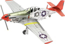 A detailed model of the P-51D Mustang airplane, iconic for its role in World War II, featuring a silver body, red tail, and distinctive star insignia. The text 'Duchess Arlene' is prominently displayed on the side. This DIY kit from Fascinations allows enthusiasts to build their own scale replica.