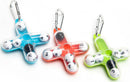 Set of three colorful Tiltago keychains designed for playful mechanical puzzle fun. Each keychain features a unique color—blue, red, and green—with numbered balls that can be moved around. Ideal for fidgeting, these keychains are functional and entertaining.