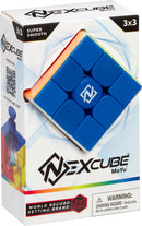 NexCube 3x3 mechanical puzzle featuring a vibrant blue design, showcasing high-speed, super smooth rotation capabilities. The packaging highlights the world record setting performance of the brand, making it perfect for puzzle enthusiasts.