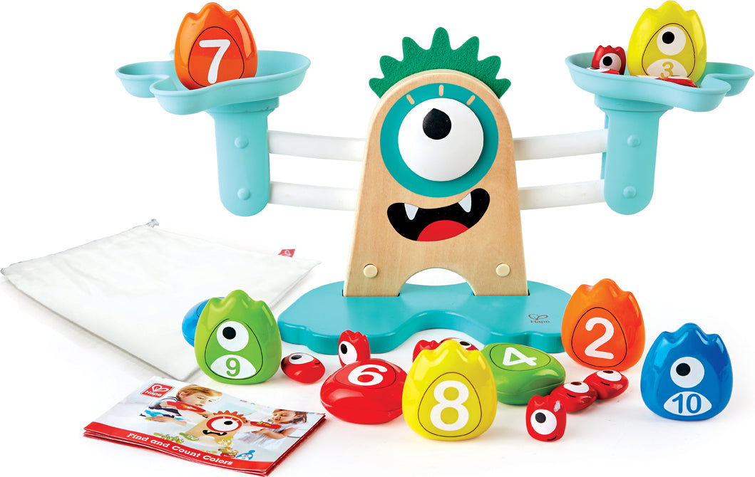 Scale Math Puzzles HaPe Monster Math Scale - Fun Learning Toy | EurekaPuzzles