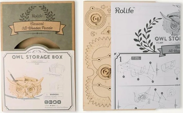 Owl Storage Box 3D Build Kit