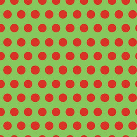 A vibrant 6-inch origami paper featuring polka dots in red on a green background. Ideal for various DIY projects and crafts, this paper adds a fun touch to creative endeavors.