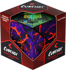 The Cubendi Ring is a mechanical puzzle featuring colorful geometric origami designs. The box showcases the intricate patterns and the 48 rare earth magnets that power the puzzle, ideal for engaging the mind in a fun challenge.