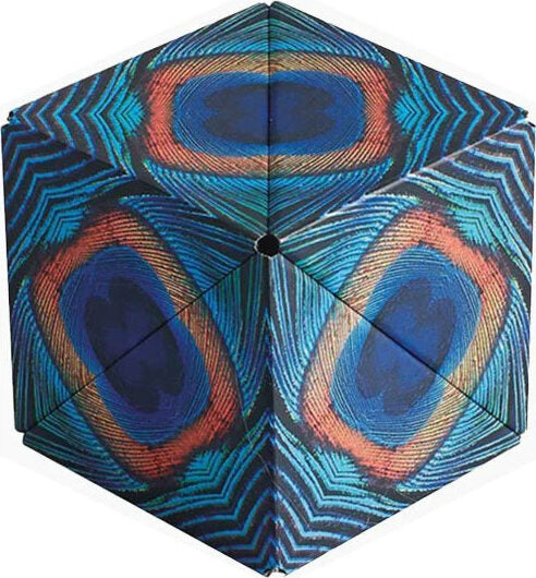 The Shashibo Wings by Geobenders is a vibrant mechanical puzzle featuring intricate patterns of blues, oranges, and blacks. This hexagonal puzzle can transform into over 70 shapes, offering endless creativity and entertainment. Designed for both kids and adults, it enhances spatial awareness and fine motor skills, making it a perfect gift for puzzle enthusiasts.
