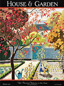 A colorful jigsaw puzzle featuring a peaceful garden scene in autumn. The artwork showcases vibrant red leaves, a gardener tending to plants, and a blue watering can, all set against a backdrop of a charming home and fence. This 1000-piece puzzle invites nature lovers to enjoy the beauty of fall while engaging in a relaxing puzzle-building experience.