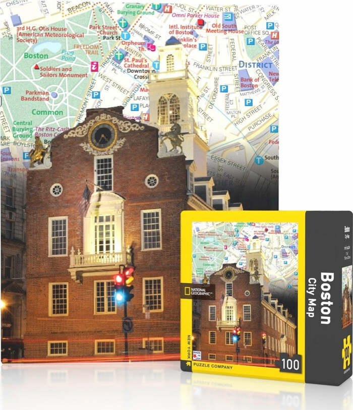 Boston City Map Mini Puzzle (100pc)