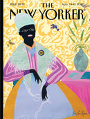 A colorful jigsaw puzzle featuring a vibrant illustration designed by Grace Lynn Thomas, depicting a stylish, confident woman in a historical setting. The woman wears a pastel-colored outfit and a unique headpiece, with intricate patterns in the background, capturing a celebratory atmosphere.