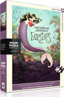 Anderson's Fairy Tales Jigsaw Puzzle featuring whimsical illustration of a mermaid and floral elements, 500 pieces, designed by New York Puzzle Company. Ideal for family fun and creative enjoyment.