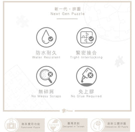 The Resplendent Earth 9-inch jigsaw puzzle globe by Pintoo features a vibrant and detailed world map. It's designed with tight interlocking pieces that ensure a snug fit, making it easy to assemble. The puzzle is water resistant and does not require glue, offering a clean and hassle-free experience without messy scraps. Perfect for puzzle enthusiasts and children alike, this innovative 3D puzzle combines education with entertainment.