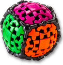 The Gear Ball by Mefferts is a colorful 3D mechanical puzzle featuring interlocking pieces in vibrant shades of green, orange, pink, and black. The puzzle consists of a unique design that challenges users to twist and turn its segments to solve it. Ideal for enhancing problem-solving skills and providing endless entertainment for puzzle enthusiasts of all ages.