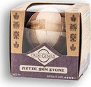 The Aztec Sun Stone by Project Genius is a captivating mechanical puzzle, encapsulated in an intricately designed box. The puzzle features a round, wooden structure that showcases Aztec-inspired designs, ideal for ages 14 and up. Perfect for puzzle enthusiasts, this piece promises a challenging and engaging experience as you explore its unique mechanics.