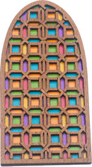 The Cathedral Door is a beautifully crafted mechanical puzzle made of wood, featuring an intricate design with colorful patterned inlays. This elegant piece combines challenge and artistry, inviting users to explore its unique mechanics and arrangements. Perfect for puzzle lovers and collectors.