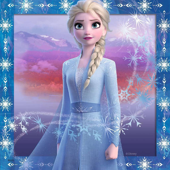 A beautiful jigsaw puzzle featuring a stunning illustration of Elsa from Disney's Frozen, surrounded by a snowy backdrop. The puzzle showcases intricate details and vibrant colors, perfect for fans and puzzle enthusiasts alike.