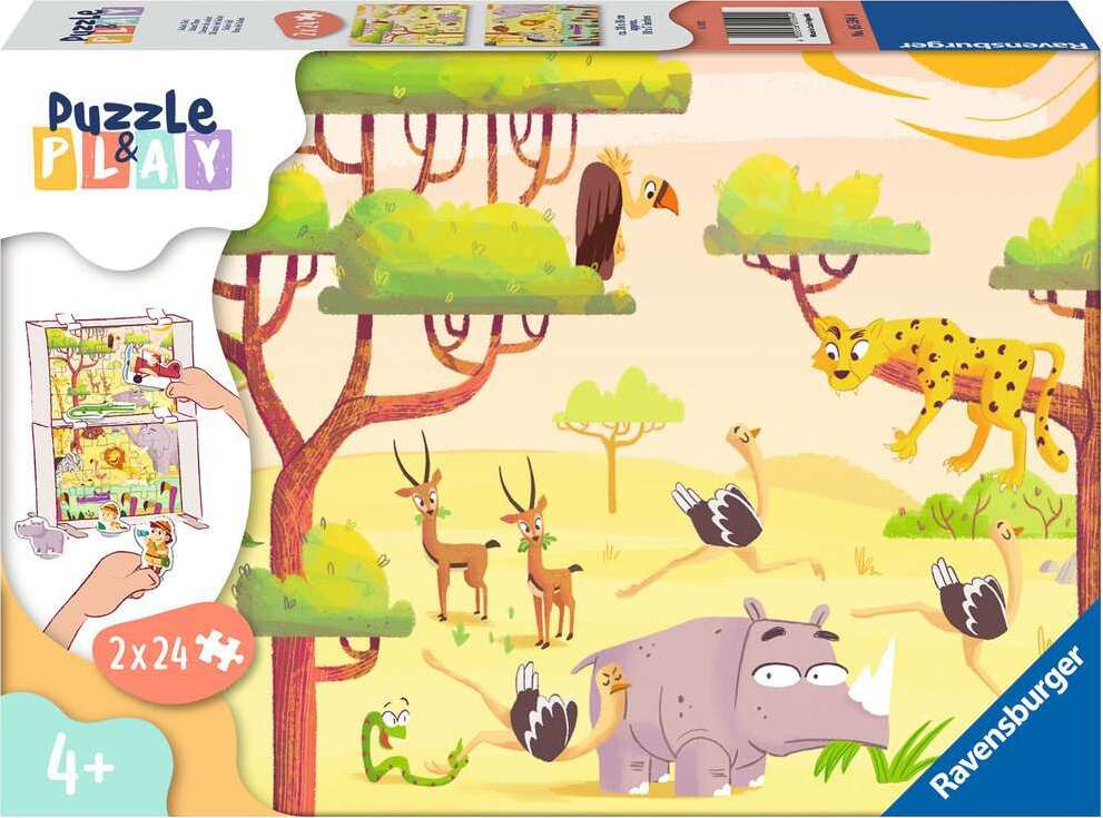 Puzzle & Play: Safari Time 2x2
