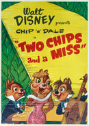 A colorful jigsaw puzzle featuring Disney's Chip 'n' Dale characters. The image showcases Chip and Dale in formal attire, alongside a female character in a pink dress, set against a vibrant, green backdrop. The puzzle encapsulates the classic Disney charm with playful interactions among the characters, evoking nostalgia for fans of all ages.