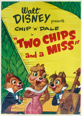 A colorful jigsaw puzzle featuring Disney's Chip 'n' Dale characters. The image showcases Chip and Dale in formal attire, alongside a female character in a pink dress, set against a vibrant, green backdrop. The puzzle encapsulates the classic Disney charm with playful interactions among the characters, evoking nostalgia for fans of all ages.