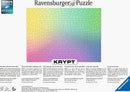 Ravensburger Krypt Gradient jigsaw puzzle showcasing a vibrant gradient design transitioning from pastel colors. The puzzle features 631 unique pieces that create an engaging challenge, with no distinct image, emphasizing the puzzle-solving experience.