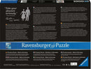 Eames Classic Designs Ravensburger jigsaw puzzle packaging featuring a quote from Charles Eames, images of the puzzle pieces, and multilingual descriptions. The puzzle contains 1000 pieces and features iconic designs by Charles and Ray Eames, known for modern furniture and innovative technology.