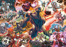 Marvel Villainous: Ultron Jigsaw Puzzle by Ravensburger featuring a vibrant illustration of Ultron and various Marvel villains and heroes in an action-packed scene, with bright colors and dynamic poses.