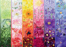 The Gardener's Palette No.1 jigsaw puzzle featuring a vibrant array of flowers and plants depicted in artistic styles, showcasing various colors and textures, perfect for nature lovers and puzzle enthusiasts.