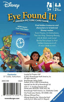 Disney Eye Found It!® Hidden Picture Card Game by Ravensburger. Engage in a fun adventure to find hidden treasures and beloved Disney characters from movies like Moana, 101 Dalmatians, and The Lion King. Suitable for ages 3 and up, for 2 or more players. The game includes 57 cards and instructions, perfect for family game nights or playdates.