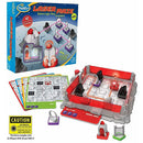Laser Maze Jr. by ThinkFun is a mechanical puzzle that includes a colorful game board, laser components, and challenge cards. It features 40 different logic challenges where players must navigate a laser beam through obstacles to reach the target. Ideal for developing critical thinking skills in children, the game is designed with vibrant colors and engaging gameplay for young minds.