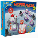 The Laser Maze Jr. by ThinkFun is a challenging mechanical puzzle designed for children aged 6 and up. The colorful game box features a vibrant illustration of a maze with a rocket ship theme. Inside, players will find various components to create a logic maze where they ignite rockets by directing a laser beam through a series of obstacles. The packaging highlights 40 exciting challenges that range from easy to super hard, encouraging critical thinking and problem-solving skills.