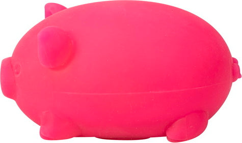 NeeDoh Dig It Pig is a bright pink, squeezable fidget toy shaped like a pig. Its smooth, soft texture provides stress relief and sensory engagement.