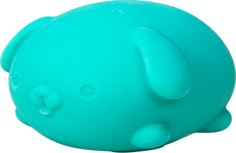 NeeDoh Funky Pup by Schylling is a cute, turquoise silicone fidget toy shaped like a puppy. It features soft, rounded edges and is ideal for stress relief and sensory play.