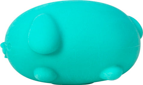 The NeeDoh Funky Pup is a teal, squishy fidget toy shaped like a pup. It features rounded ears and a smooth body, providing tactile stimulation and stress relief.