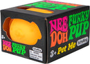 NeeDoh Funky Pup by Schylling, a vibrant, squishy fidget toy designed for stress relief and sensory play. The packaging is colorful with playful lettering, showcasing the cute puppy design inside. Suitable for ages 3 and up.