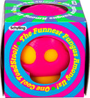 The Needoh Groovy Shroom is a colorful fidget toy shaped like a mushroom, featuring vibrant pink and yellow colors, perfect for stress relief and sensory play.