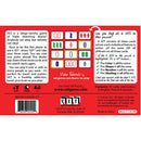 The SET Original Card Game by Set Games features colorful cards with various shapes, colors, and shading, encouraging players to match sets based on specific criteria. The back of the box provides instructions and highlights the game's competitive nature, designed for players of all ages. It includes 81 cards and instructions in English, French, and Spanish, offering a fun and challenging experience for families and friends alike.