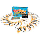 WordSpiel board game by Set Games, featuring a colorful box design and a circular layout of cards with playful lettering. Each card showcases various letters, emphasizing creativity and wordplay. The slogan 'Where the END is just the BEGINNING' is prominently displayed.