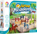Horse Academy by Smart Toys & Games is a mechanical puzzle designed for 1 player. It features a colorful board with various obstacles and a detailed horse rider figure. The game challenges you to create a clear path for the horse to jump over hurdles, enhancing critical thinking and problem-solving skills. Suitable for ages 7 and up, it presents 80 engaging challenges from easy to expert.