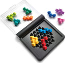 IQ Perplex by Smart Toys & Games is a colorful mechanical puzzle featuring various geometric pieces in different shapes and colors, designed to fit into a black base with triangular slots. The puzzle encourages strategic thinking and problem-solving, making it an engaging cognitive challenge for players.