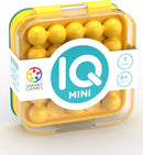 IQ Mini Assorted mechanical puzzle from Smart Toys & Games featuring colorful, interlocking yellow balls. Designed for single player use, suitable for ages 6 and up. Comes in a clear storage case for easy travel and organization.