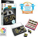IQ Circuit by Smart Toys & Games is a mechanical puzzle designed for ages 8 and up. The packaging showcases a clear case containing interlocking pieces and a challenge booklet with 120 puzzles ranging from easy to expert. It’s a fun solo activity that enhances problem-solving skills.