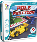 Pole Position by Smart Toys & Games is a mechanical puzzle designed for one player aged 7 and up. This engaging travel game features a vibrant racing theme with magnetic puzzle pieces and includes 48 challenging scenarios to solve, making it ideal for strategic thinkers and puzzle lovers alike.