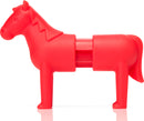 A vibrant red plastic horse toy from Smartmax My First Animal collection. The horse features a simplistic design, perfect for young children to develop their motor skills and imaginative play. It invites interactive learning and sensory exploration.