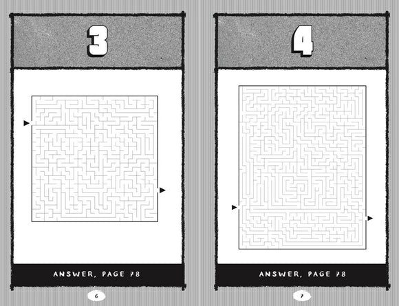 Picture Maze Puzzles for Vacat by Sterling. The image shows intricate maze designs on two pages, each featuring a different maze. Perfect for puzzle enthusiasts, this book offers hours of engaging fun and challenge for all age groups. Ideal for travel and relaxation, it combines creativity and problem-solving skills.