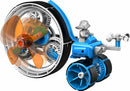 Windbots 6-in-1 DIY kit by Thames & Kosmos showcasing a colorful wind-powered vehicle. The model features rotating gears and a propeller design, perfect for educational play.