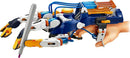 The Mega Cyborg Hand is an innovative DIY kit by Thames & Kosmos. It features a robotic hand with colorful components, wires, and moving fingers. The hand is designed to fit over a user's hand, allowing for interactive play and learning about robotics and mechanics. Various tools can be attached to the hand for enhanced functionality, showcasing the blend of engineering and creativity.