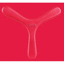 Red Indoor Boomerang by Duncan, featuring a unique three-pronged design for optimal flight. Ideal for indoor play, encourages hand-eye coordination and active fun.