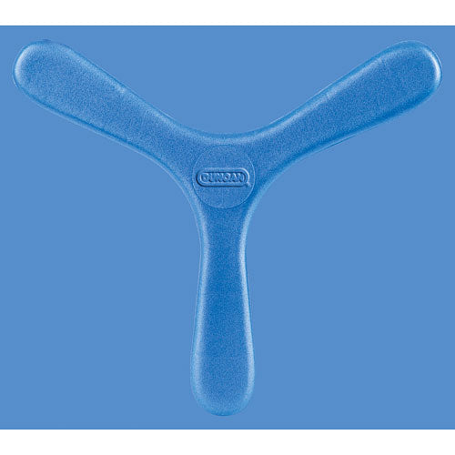 Duncan Indoor Boomerang in vibrant blue color, featuring a unique three-wing design, perfect for indoor play and skill-building. Its lightweight, durable material ensures easy throws and fun flying experiences for all ages.
